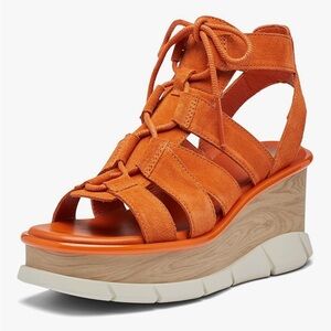 Sorel Orange Wedge Sandals